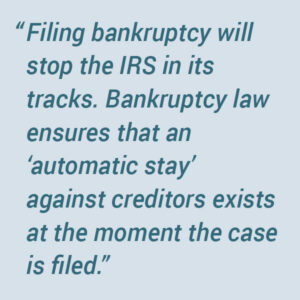 Bankruptcy can be an excellent tax debt solution.